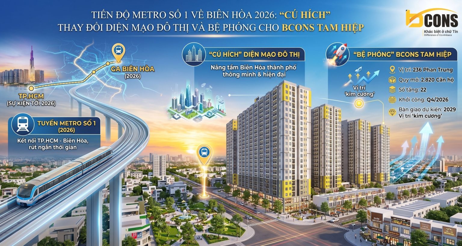Vị trí Bcons Central Park trung tâm TP. Đồng Nai