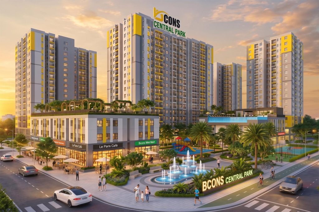 Phối cảnh dự án Bcons Central Park