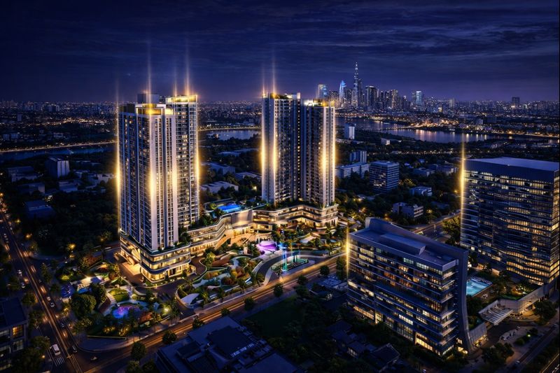 Phối cảnh Bcons Central Park về đêm